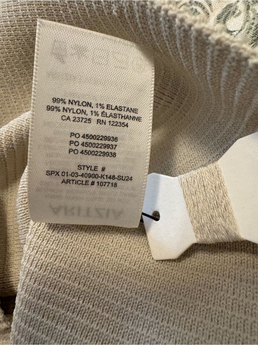 Babaton One-Shoulder Ribbed Cream Top - Picture 6 of 6
